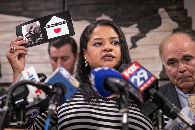 Roz Pichardo, founder of Operation Save Our City, speaks during a press conference on the opening of a supervised-injection site in South Philadelphia next week at the Bellevue in Center City Philadelphia on Wednesday, Feb. 26, 2020. The site will be the first in the country.