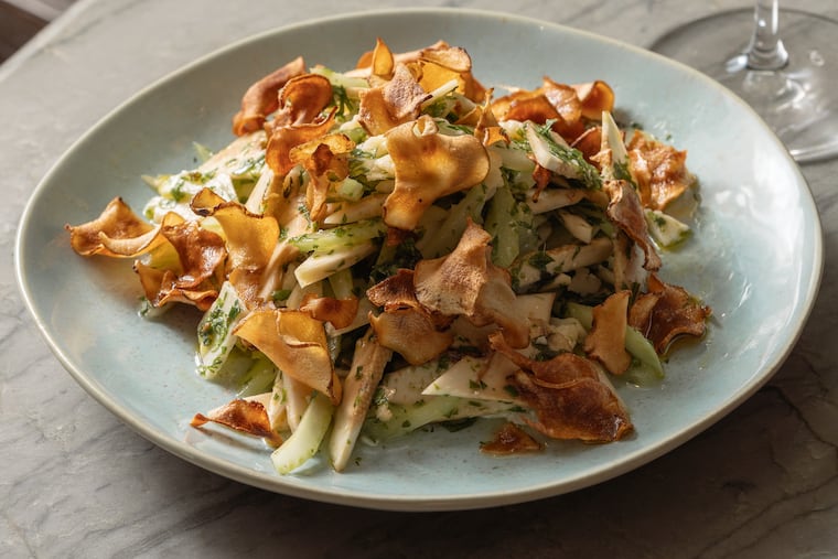 The shaved artichoke salad at Bastia.