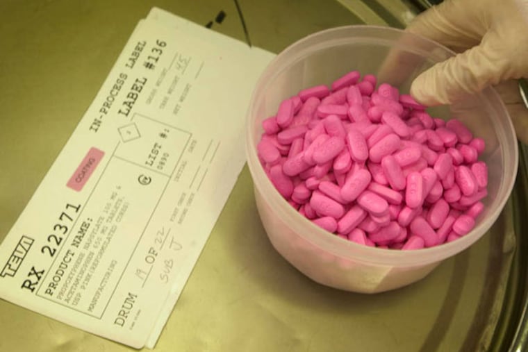 Generic drugs made by Teva Pharmaceuticals. The drugmaker's highest-paid executive, Allan Oberman, headed the generics division before he left.