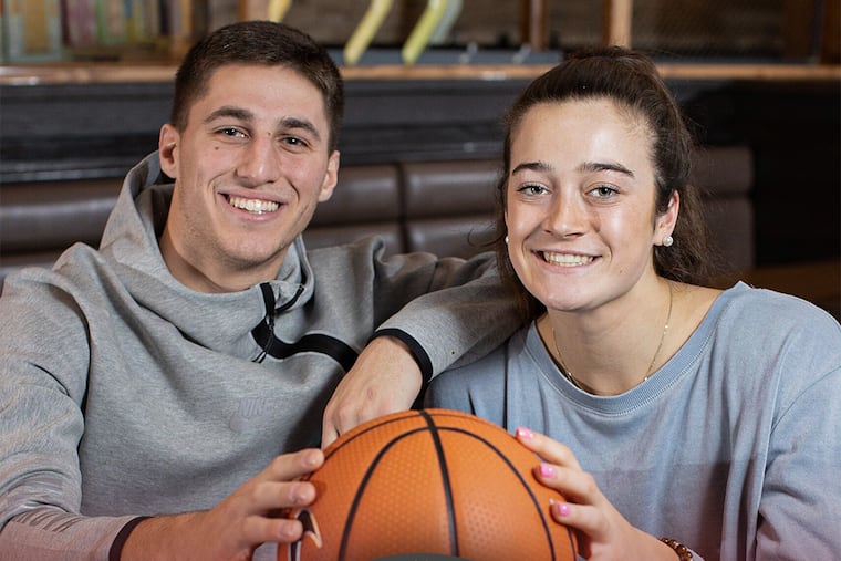 Villanova's Collin Gillespie and Maddy Siegrist are two of the 12 NCAA basketball players who partnered with Outback for the TeamMATES. initiative.