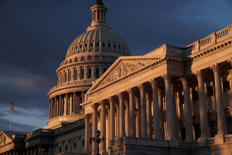The Capitol is seen in Washington, early Friday, Nov. 8, 2019.