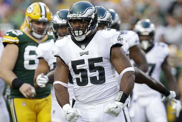 Eagles defensive end Brandon Graham during the first preseason game against the Green Bay Packers.