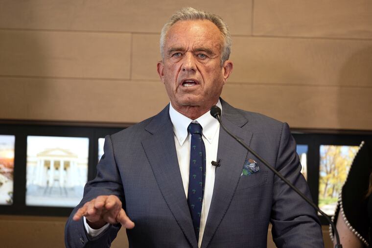 Health and Human Services Secretary Robert F. Kennedy Jr. speaks during a press conference about Utah's new fluoride ban, food additives and SNAP funds legislation, on Monday, April 7, 2025, in Salt Lake City.