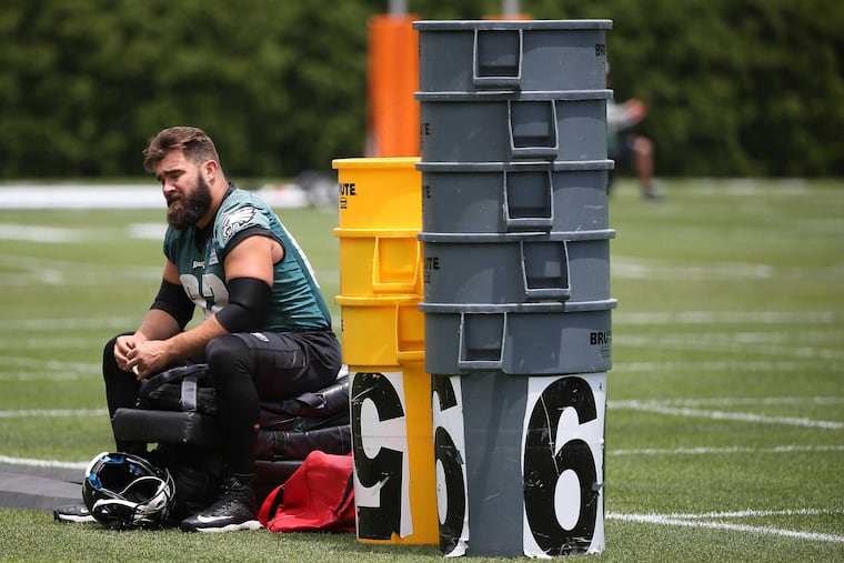 Eagles' center Jason Kelce was in mincamp at this time four years ago, but that won't happen for Kelce or any NFL player this year.