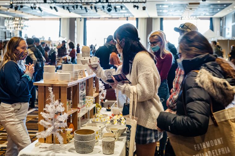 30 local vendors take the Bourse for the Art Bazaar Craft Market.