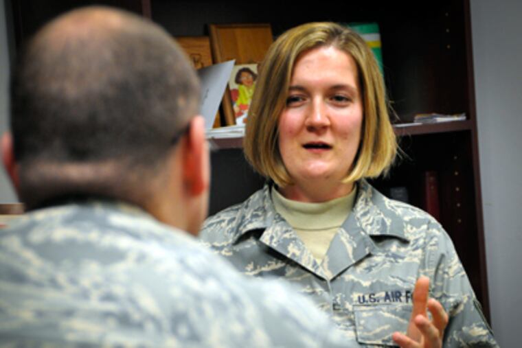 Staff Sgt. Amber Merefield has begun "outreach and prevention" for veterans at McGuire-Dix-Lakehurst. (Bill Addison / U.S. Air Force)