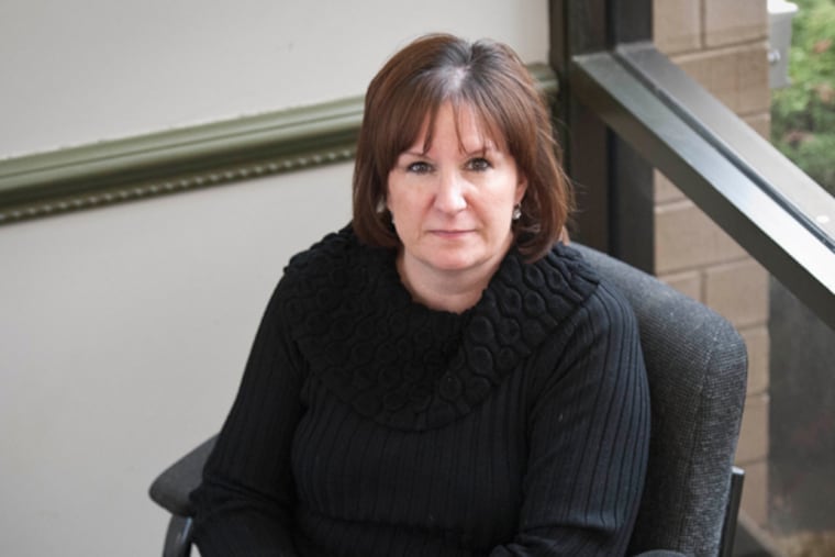 Eileen Quinn, widow of Lower Merion police officer Sean Quinn who killed himself in February. November 22, 2013 (RON TARVER/Staff Photographer)