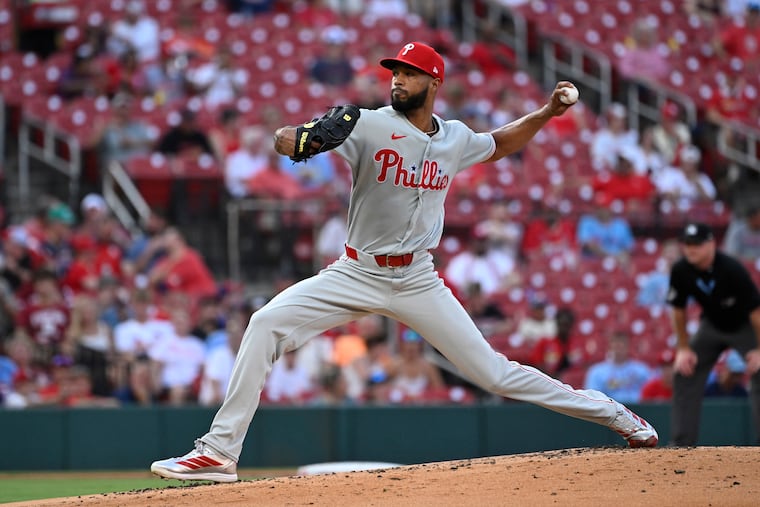 Cristopher Sanchez pitched six strong innings for the Phillies on Tuesday in St. Louis.