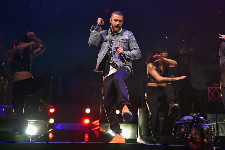 Justin Timberlake performs onstage during "The Man of the Woods" Tour at Madison Square Garden on March 22, 2018 in New York City.