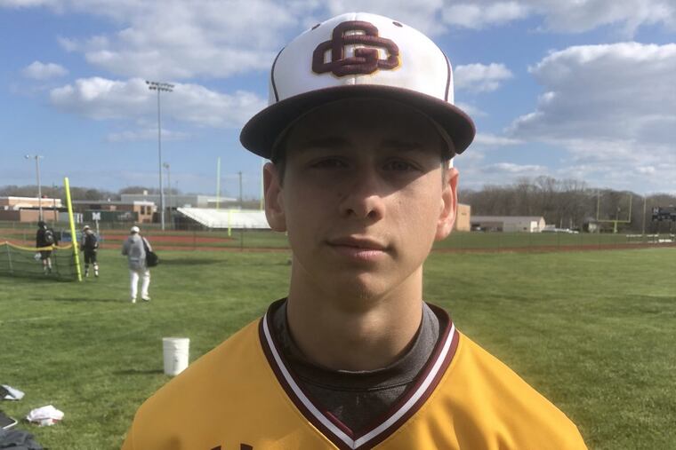 Andrew Vail powered Gloucester Catholic by retiring the last 12 batters in order. He finished with 10 strikeouts.