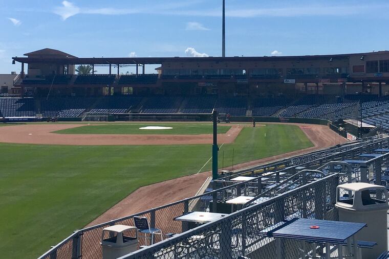 Spectrum Field, the Phillies' ballpark in Clearwater, Fla., could be the site of baseball that counts this summer.