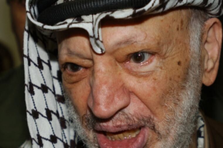 . . . that was made famous by the late Yasser Arafat (above).
