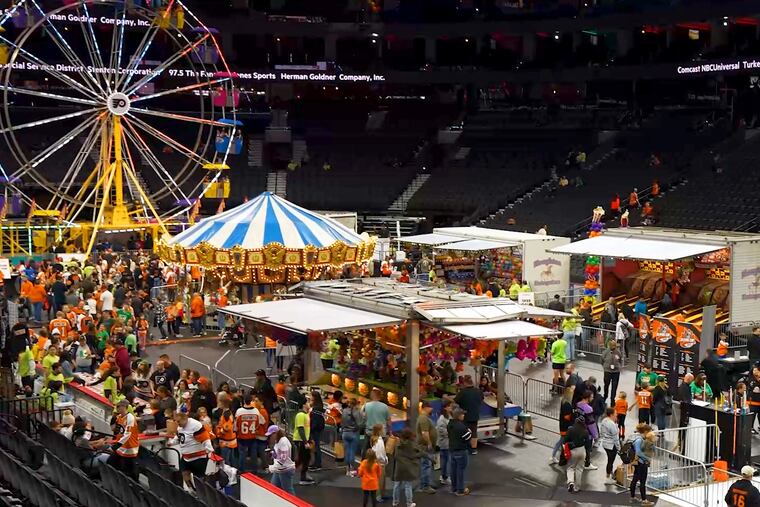 Each year, Flyers Charities hosts a full-scale Carnival throughout the Wells Fargo Center, complete with games, player meet-and-greets, and a 65-foot-tall Ferris wheel.