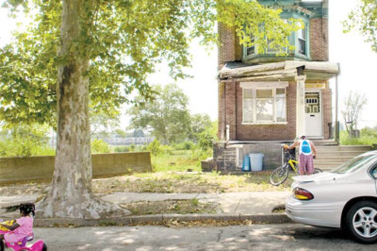 Leaora Parker's house is the last building standing on her block. (Kriston J. Bethel / Staff Photographer)