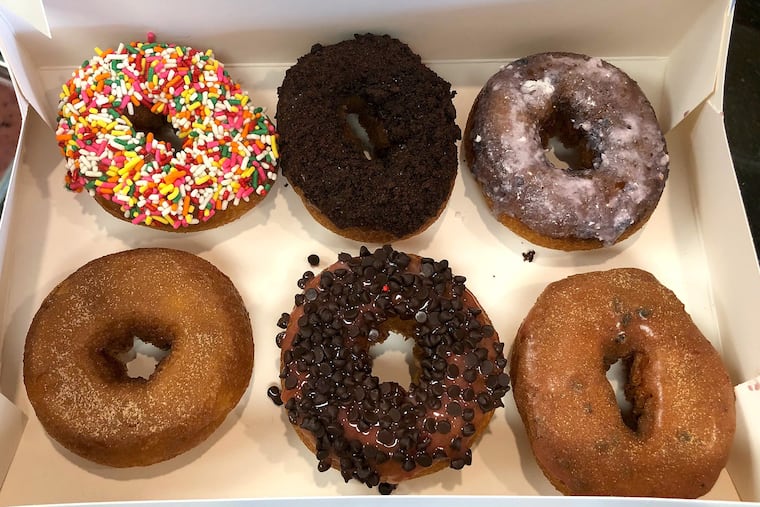 Doughnuts at the Fractured Prune doughnut shop in Bradford Plaza near West Chester.