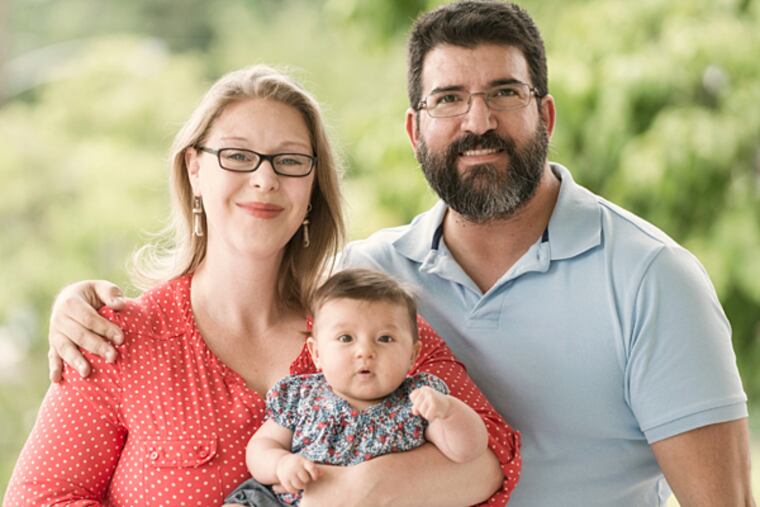 Nora and Sam Quinn with baby Willa. (Credit: Sam Quinn)