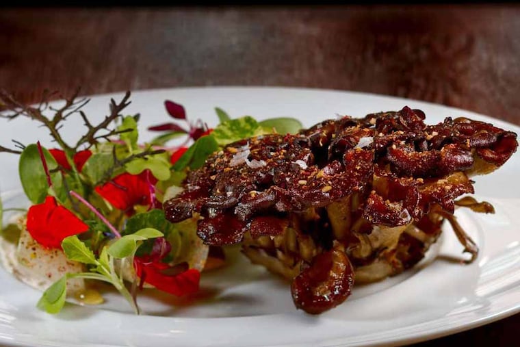 Whole Roasted Hen of the Woods Mushroom as served at Will BYOB, 1911 E. Passyunk Ave., Philadelphia. ( DAVID M WARREN / Staff Photographer )