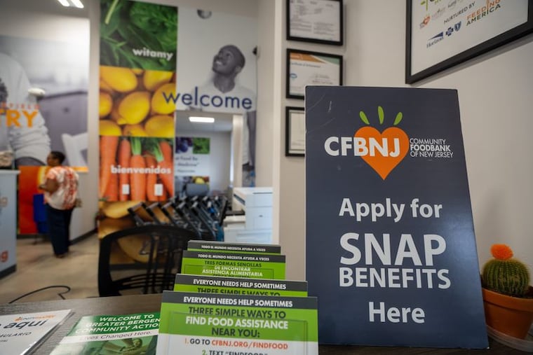 Information about SNAP benefits sits on the front desk of Garfield Unity Pantry in Garfield, N.J., on Thursday, Sept. 19, 2024.