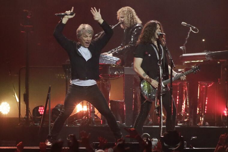 Jon Bon Jovi performs during his This House Is Not For Sale Tour at the Wells Fargo Center.
