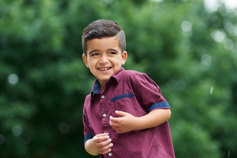 Elijah Patino, 7, of Woodbridge, N.J., has an extra copy of a gene that regulates his immune system.
