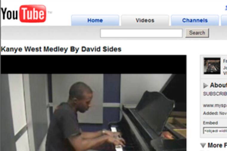 David Sides, 23, was skeptical at first of videotaping himself playing piano. But a friend kept urging him to take the chance.