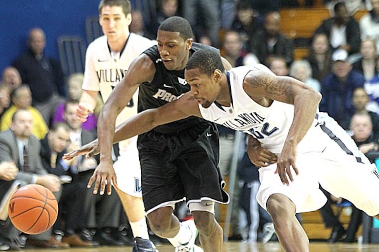 James Bell and Villanova lost to Providence Sunday afternoon at the Pavilion, 55-52. It was their second three-point loss to the Friars in 15 days. (Charles Fox/Staff Photographer)