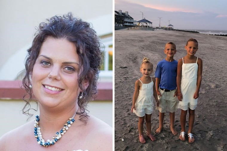 Kara Maletta-Howe, left, and her husband, a Philadelphia cop, have tried to shield their children, right, from the dangers of their dad's job. But the Aug. 14 North Philly shootout shattered those efforts.