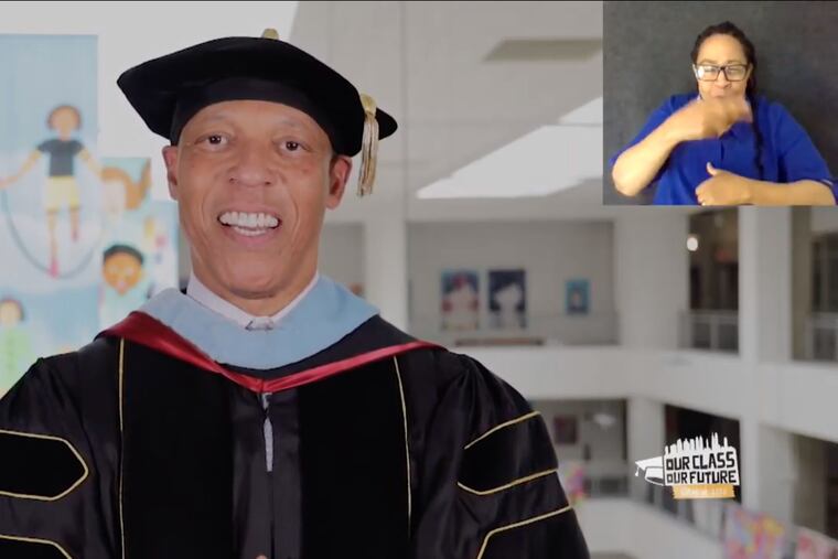 Screenshot of Superintendent William R. Hite, Jr. speaking during the School District of Philadelphia virtual graduation on June 9, 2020.