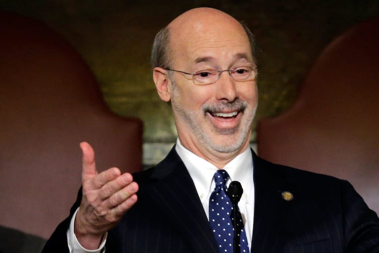 "This is not the end of the game," said Gov. Wolf, flanked by several dozen advocates for equality under state laws.