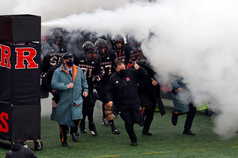 Rutgers, led by coach Greg Schiano, got smoked by Penn State in the first half.