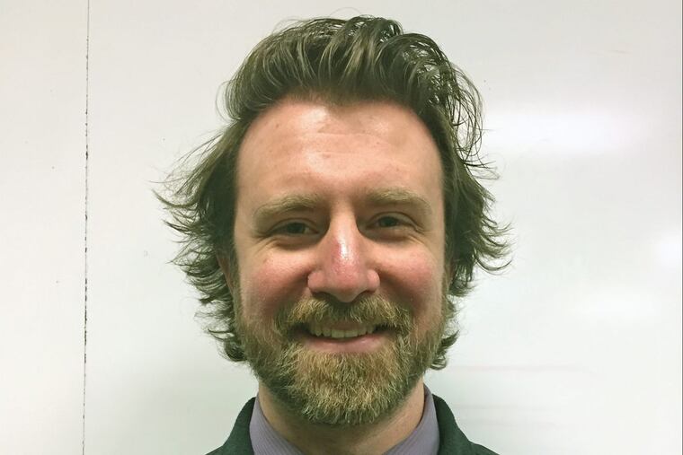 Mike Wolk, public address announcer at Clearview Regional High School.