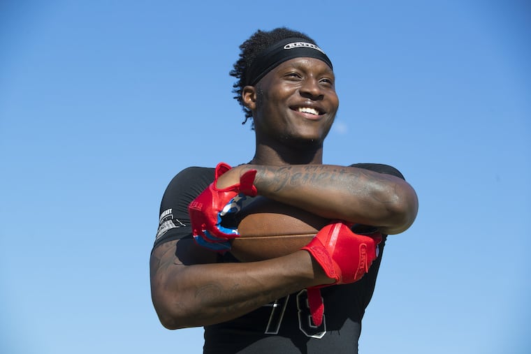 Tykee Smith of Imhotep Charter on May 24, 2018. CHARLES FOX / Staff Photographer