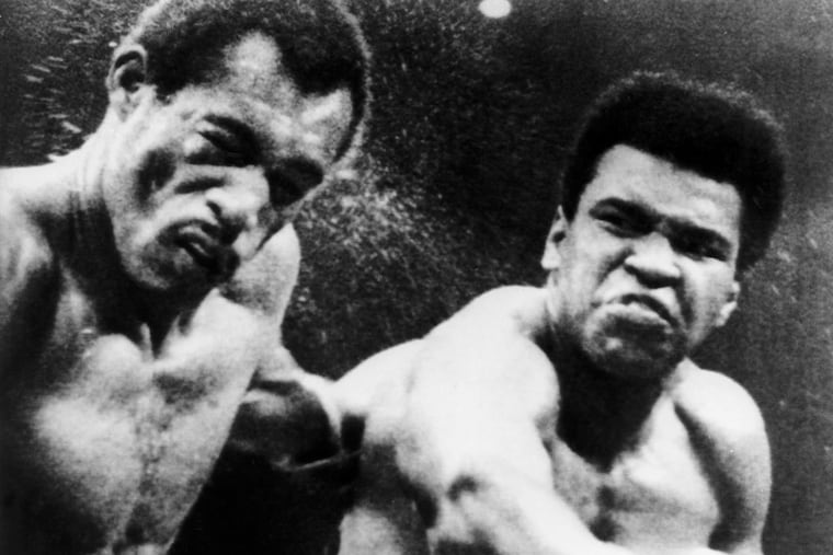 Muhammad Ali, right, lands a blow to the head of Ken Norton during a match in Inglewood, Calif., in September 1973.