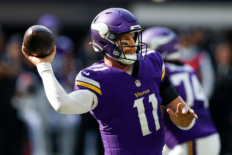 Carson Wentz completed 26 of 42 passes for 313 yards and two interceptions against the Eagles on Oct. 19.