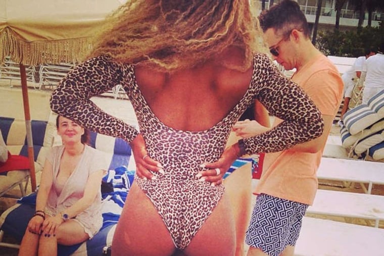 Serena Williams posted this photograph featuring her backside on Instagram last month.