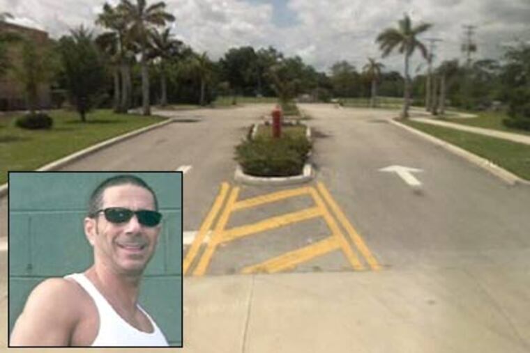 Former reputed Philadelphia mob boss 'Skinny Joey' Merlino, inset, now muscular and buff, will spend six months at a halfway house at the Salvation Army Residential Re-entry Center on this cul-de-sac in West Palm Beach, Fla. (Merlino: 6ABC; Google StreetView)