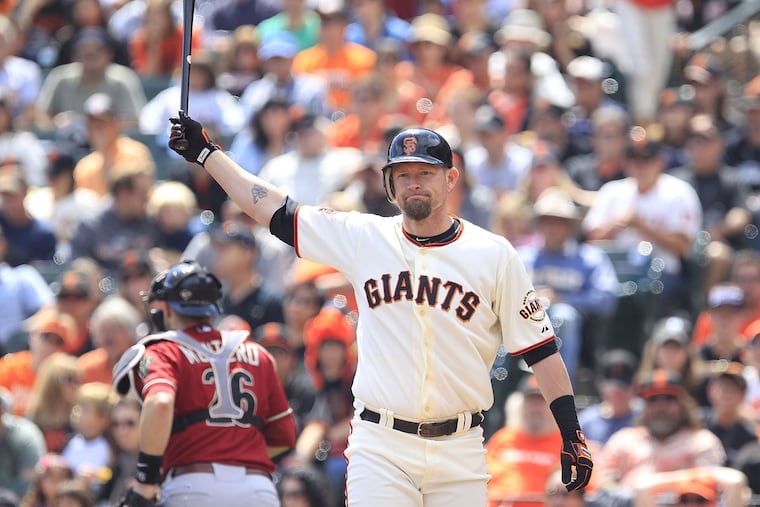 Aubrey Huff, seen here during his playing days with the San Francisco Giants, has been vocal about his dislike for coronavirus restrictions. (Josie Lepe/Bay Area News Group/TNS)