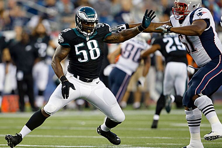 Eagles outside linebacker Trent Cole. (Yong Kim/Staff Photographer)