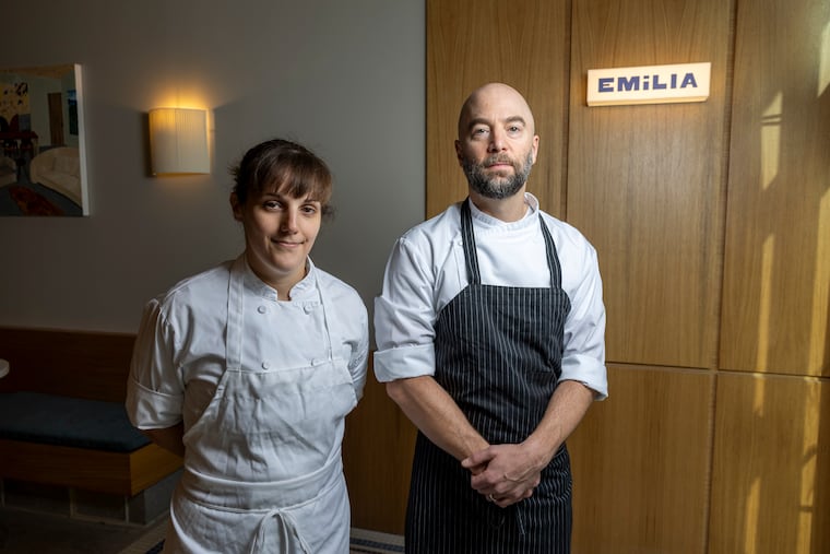 Greg Vernick with chef Meredith Medoway at Emilia, opening in 2026 at 2406 Frankford Ave.