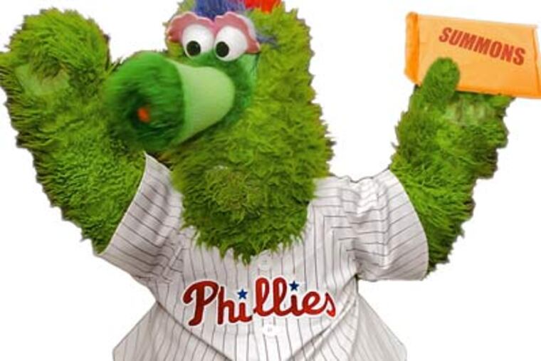 The Phillie Phanatic, one of the most popular mascots in pro sports, is no stranger to lawsuits. (Daily News illustration)