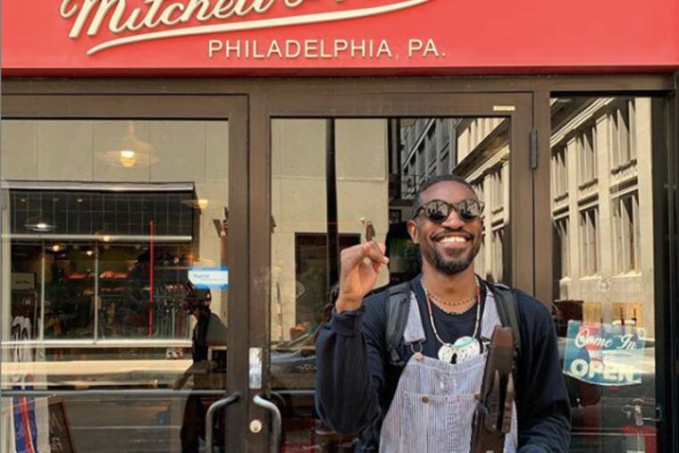 André 3000 pictured in Center City on July 12.