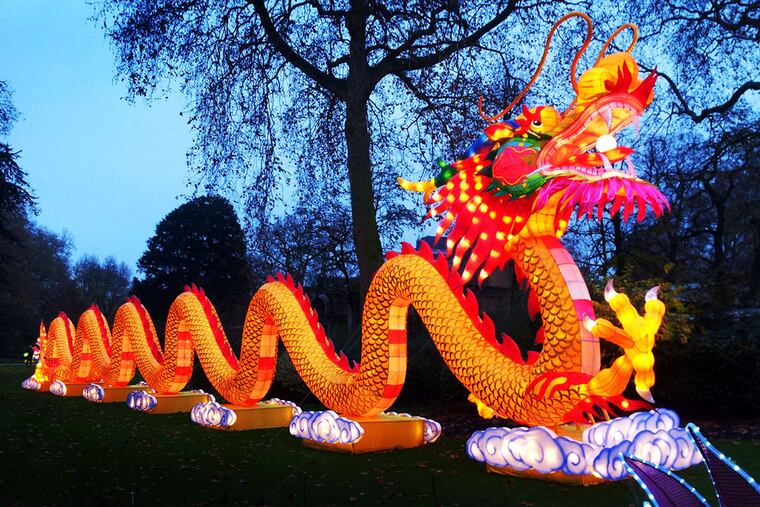 The 200-foot dragon lantern , a crowd favorite of the traveling show in other U.S. cities, is at the Franklin Square festival.
