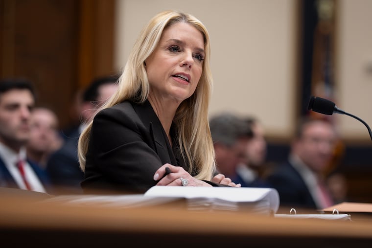 Attorney General Pam Bondi speaks during a House Judiciary Committee hearing at the Capitol, in Washington, Wednesday, Feb. 11, 2026. (AP Photo/J. Scott Applewhite)