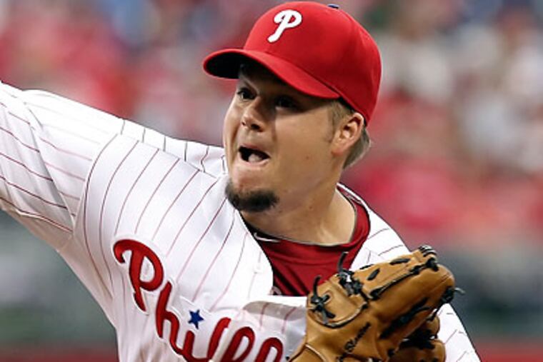 Joe Blanton's strong start was ruined by the Phillies' bullpen. (Steven M. Falk/Staff Photographer)