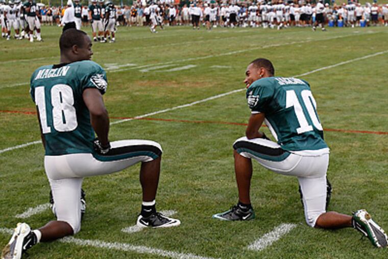 Jeremy Maclin and DeSean Jackson combined for 118 receptions last season. (David Maialetti / Staff Photographer)