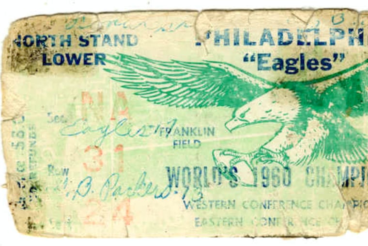 Ticket from 1960 title game