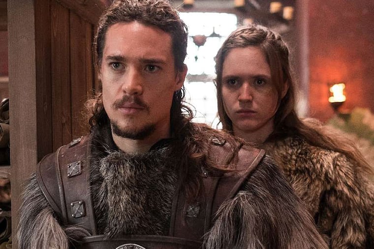 The Last Kingdom, Season 1, Episode 2: Uhtred (Alexander Dreymon) and Brida (Emily Cox).
(Photo Credit: Joss Barratt / Carnival Film & Television Ltd. Promotion of: BBC AMERICA)