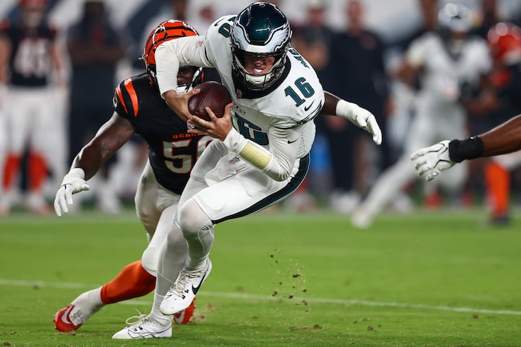 Tanner McKee finished 12-of-22 passing for 55 yards and an interception against the Bengals.