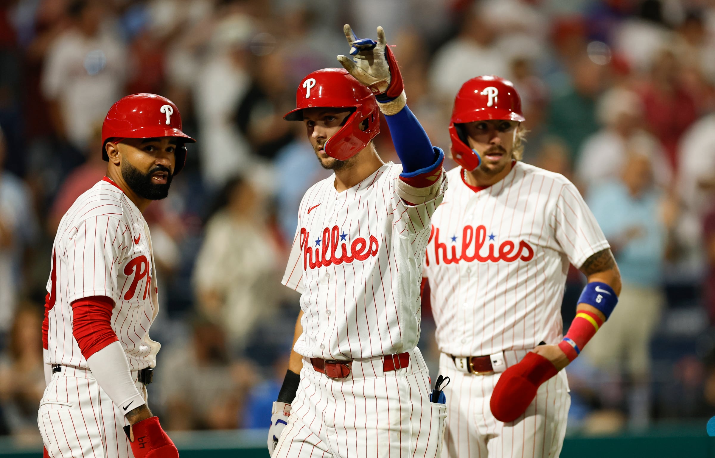 Despite defensive miscues, Trea Turner’s 200th career homer helps Phillies power past Dodgers