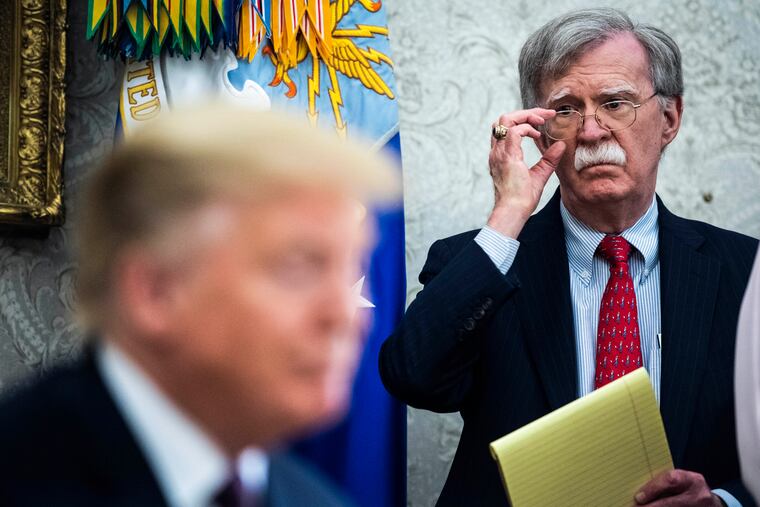 Then-national security adviser John Bolton attends a White House meeting in May 2019.